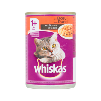 Whiskas Kattenvoer Nat Rund in Saus 1+ Jaar Blik